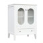 Meuble-lavabo 24 po avec lavabo, meuble-lavabo avec tiroir et portes, tablette réglable, bois massif et panneau de fibres à densité moyenne 24 po