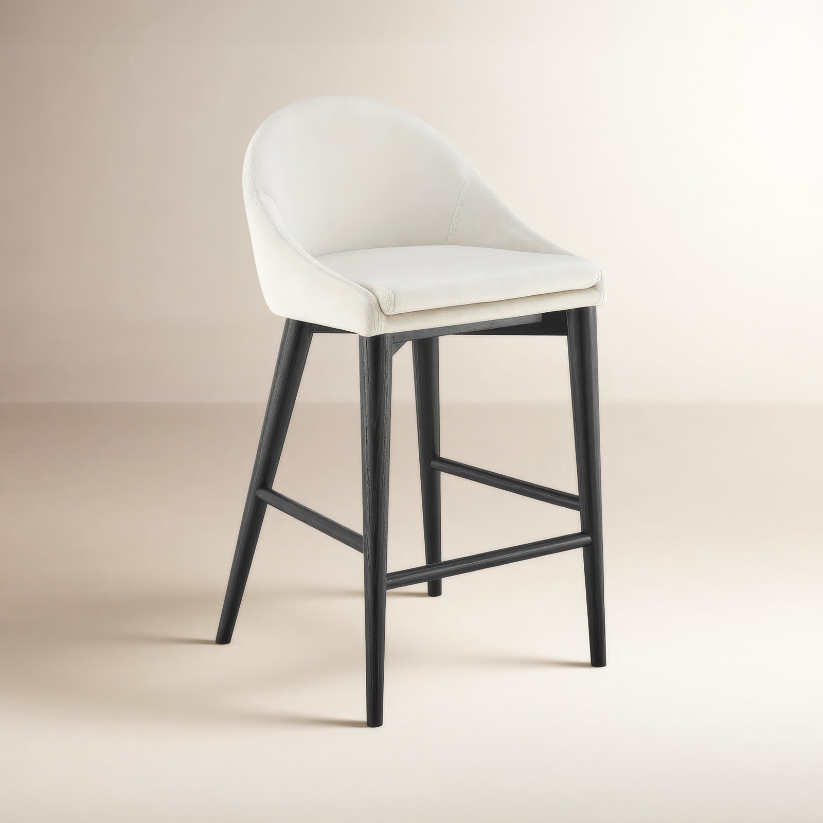 Prescott Counter & Bar Stool, Dark Gray, Counter Stool (26.4" Seat Height), Walnut Brown