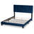 Exmore Upholstered Sleigh, Queen Bed, Blue Velvet, 64.20'' W X 83.30'' L X 47.00'' H-754631046-754604487