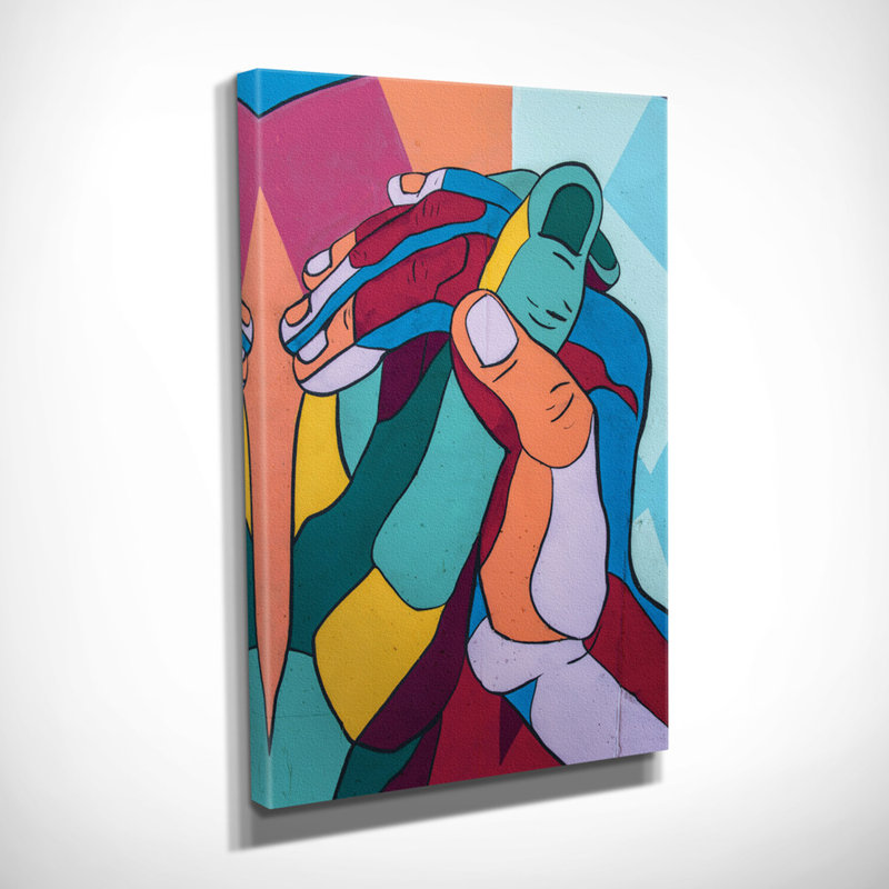 Superbe peinture sur toile décorative de 11,8 po x 15,7 po | 100% toile avec cadre 100% bois (épaisseur: 1,2 po) | Parfait pour les amateurs de décoration intérieure et d'art, design élégant, couleurs vives, facile à accrocher