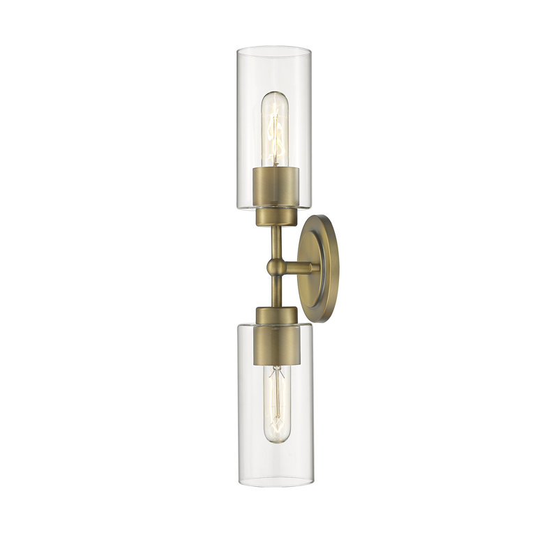 Éclairage pour salle de bain à intensité variable 2 lumières Abud-Aleem, Laiton vieilli