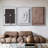 3 Pieces Japandi Wall Art Print Hanging Wall Decor Set with Rectangle Frame