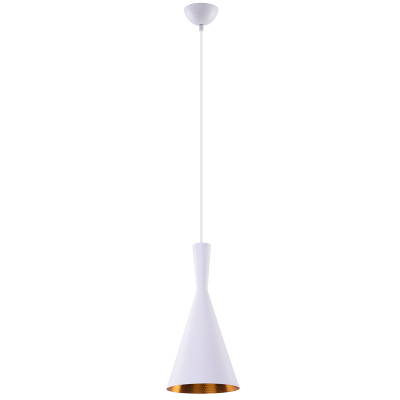 1 - Light Cone Pendant, White/Gold