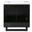 Ensemble de meuble-lavabo 30 po avec lavabo, armoire combinée, armoire de rangement pour salle de bain, structure en bois massif-497248760
