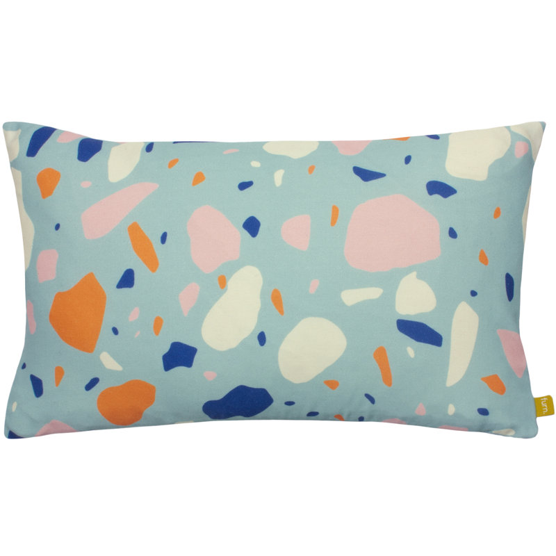 Terra Abstract Rectangular Cushion, Aqua