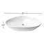 Lavabo de salle de bain vasque ovale blanc