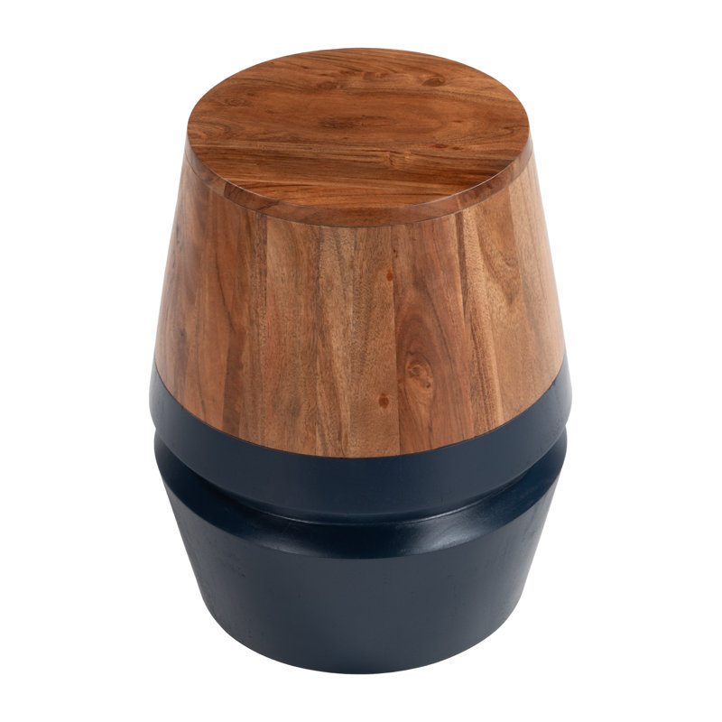 Table d'appoint Tornos noyer et bleu foncé
