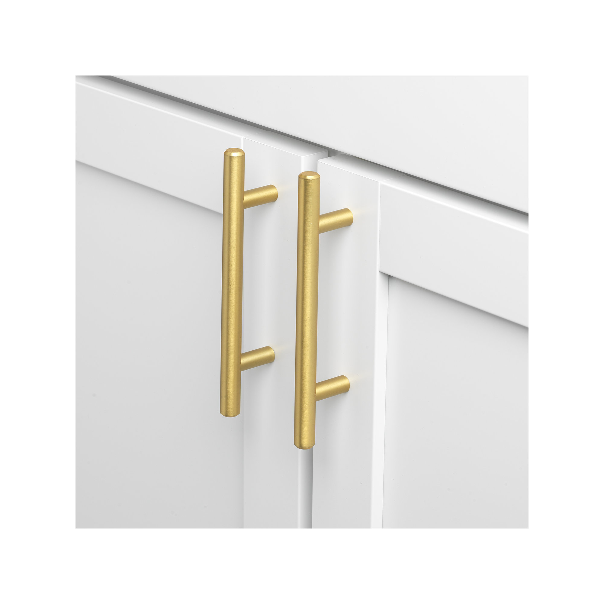 Roman Modern Bar Pull, 5 1/16", Satin Gold