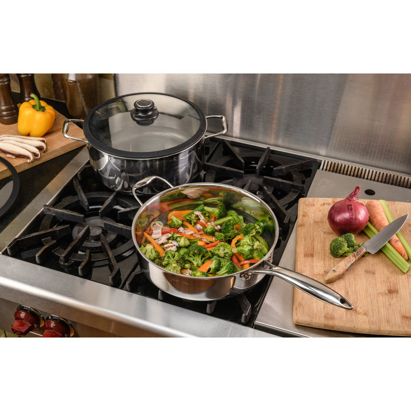 Black Cube Hybrid Quick Release Saute Pan with Lid, 11" Diameter