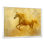 «Golden Freedom Unbridled Horse Portrait III», art mural cheval