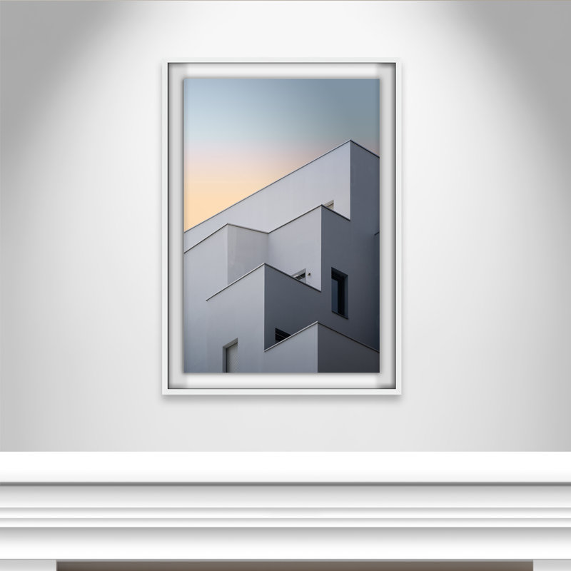 Lumière du jour - Peinture encadrée, Cadre blanc satiné, H 1,25 po x l 41,5 po x P 1,25 po