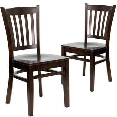 Prompton Vertical Slat Back Wooden Restaurant Chair