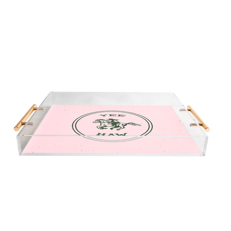 Emma Boys Yee Haw in Pink Acrylic Tray