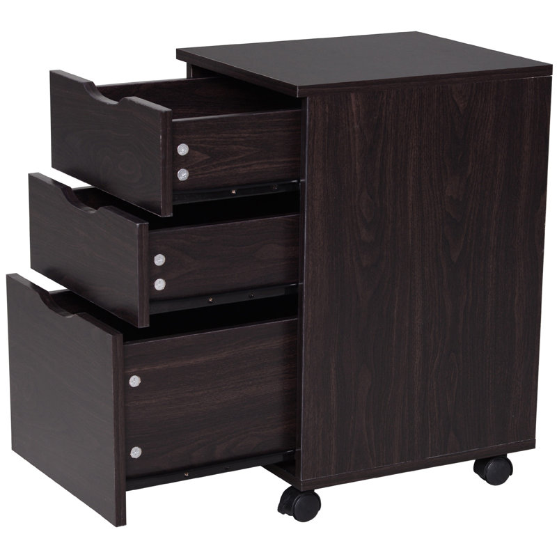 Centerburg 13.5'' Wide 3 -Drawer Mobile File Cabinet, Brown Wood Grain
