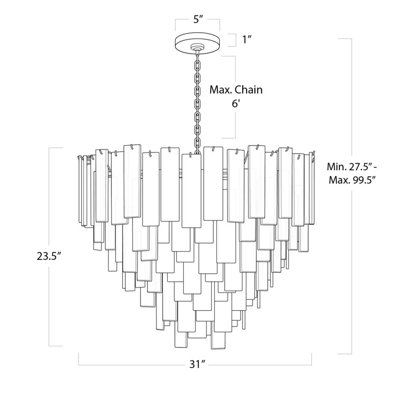 Glacier 16 - Light Glass Chandelier