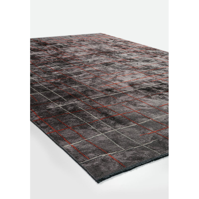 Renaldo Abstract Hand Loom Indoor / Outdoor Area Rug, Rectangle 5'3" x 7'6"