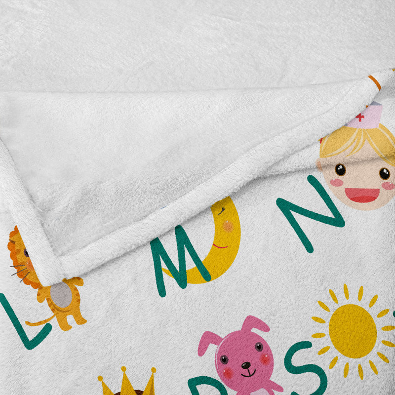 Ambesonne Science Fleece Throw Blanket Animals  Multicolor, 50" W x 70" L