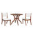 Dining Table Set:39.4" Round Table + 2 Chairs