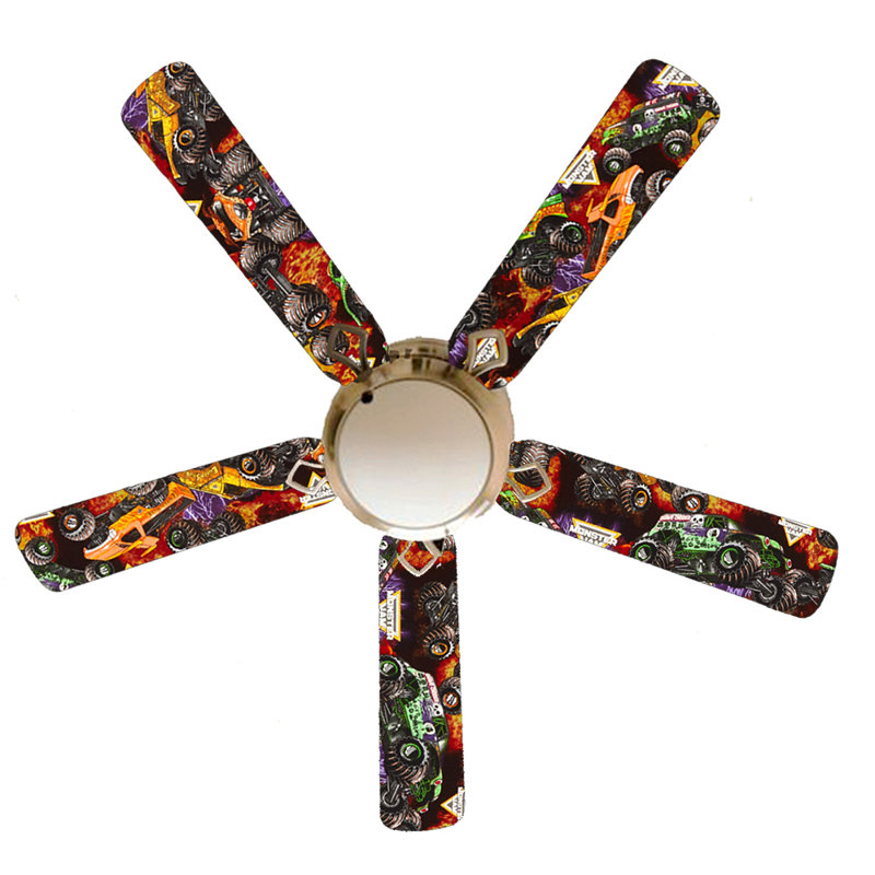 Ventilateur de plafond encastré à 5 pales de 52 po avec chaîne de traction et ensemble d'éclairage inclus