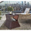Table d'appoint d'extérieur avec trou pour parasol
