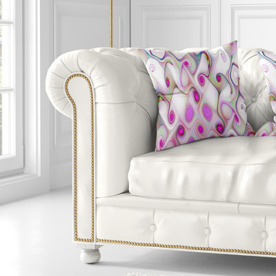 Motif fractal avec tourbillons - Coussin décoratif imprimé abstrait