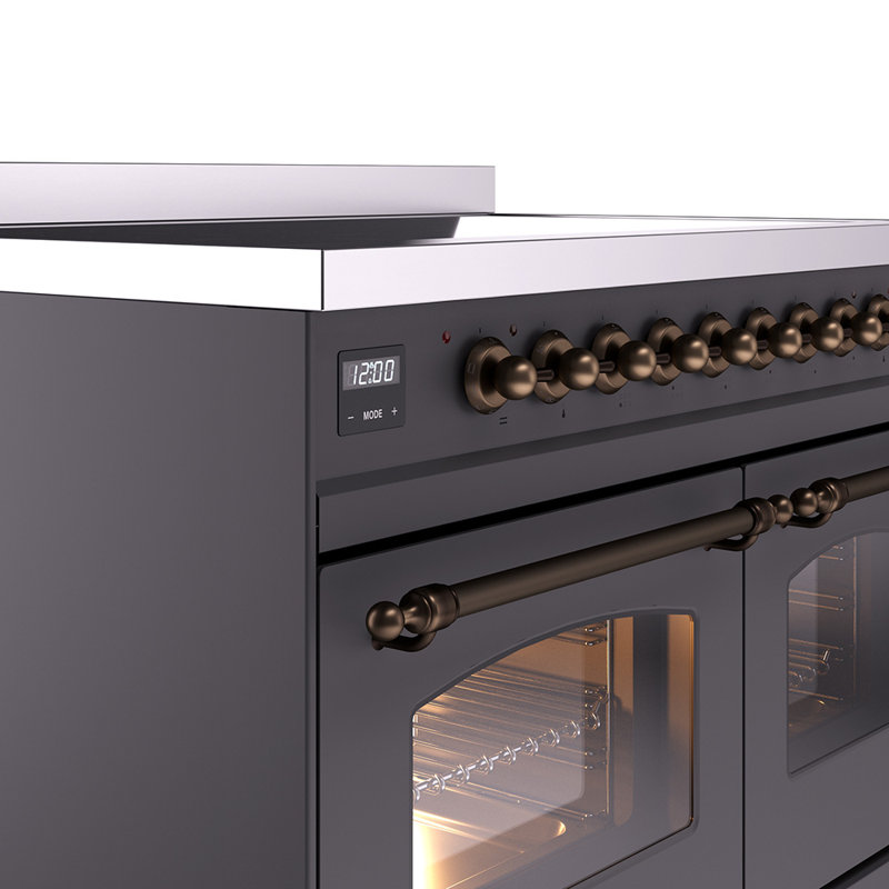ILVE Nostalgie II 40 in Induction Range, Graphite Matte/Bronze