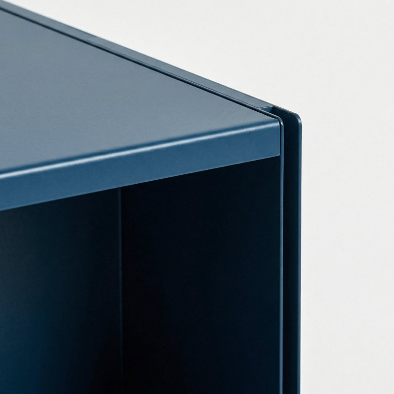Table d'appoint avec rangement en métal Modern, Blue