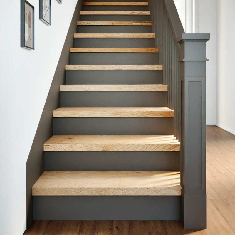 Ensemble de 8 marches d'escalier Vidaxl, Brun, Rectangle 1 pi x 2 pi 4 po, 8 pièces incluses