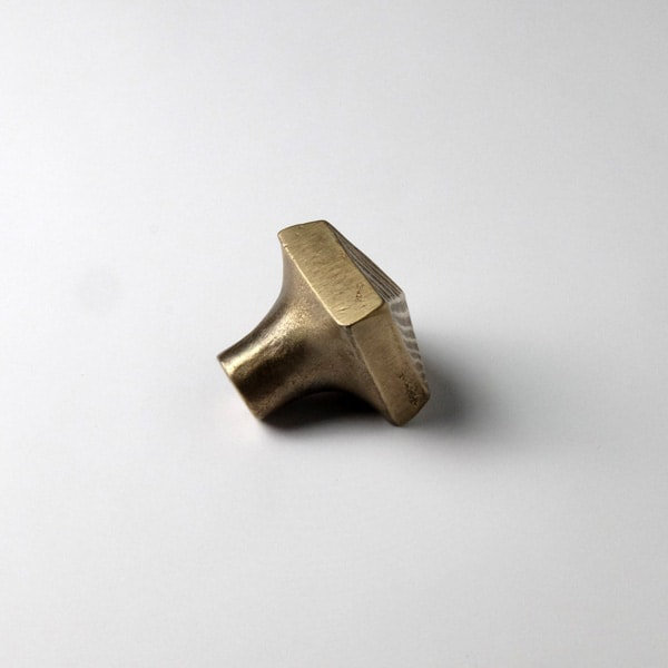 Pyramid Bronze Square Knob, Traditional Bronze
