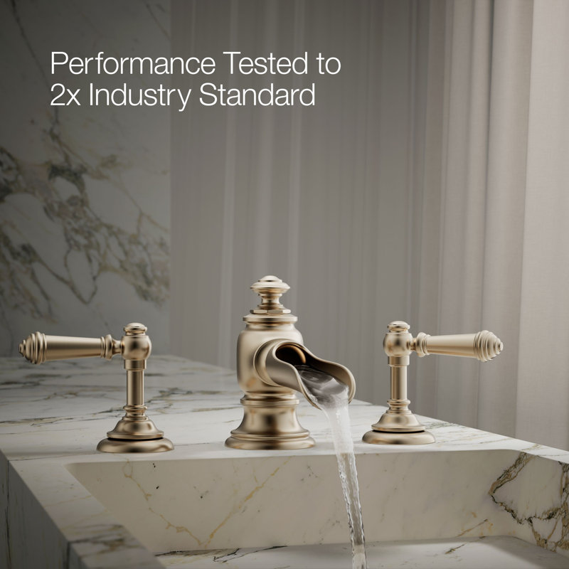 Artifacts® Flume Widespread Bathroom Faucet, Vibrant Brushed Bronze