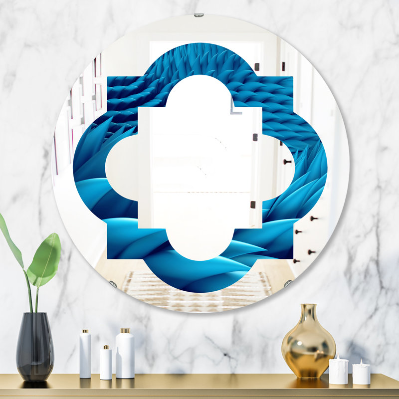 Miroir mural quadrilobe éclectique, 31,5 po x 31,5 po