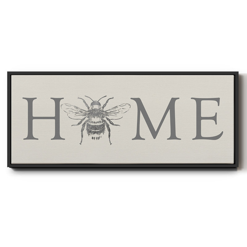 Bee Home - Toile encadrée, H 8 po x l 20 po