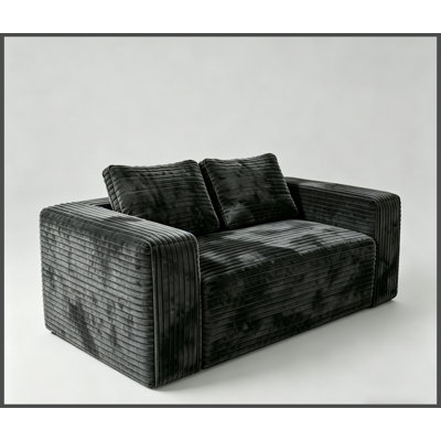 Cloud Loveseat Sofa Couch in a Box, 2 Seater Boneless Couch, Comfy Deep Seat Corduroy Sofa, Compressed, No Assembly, Memory Foam, Modern Small Couches for Small Spaces, Apartement