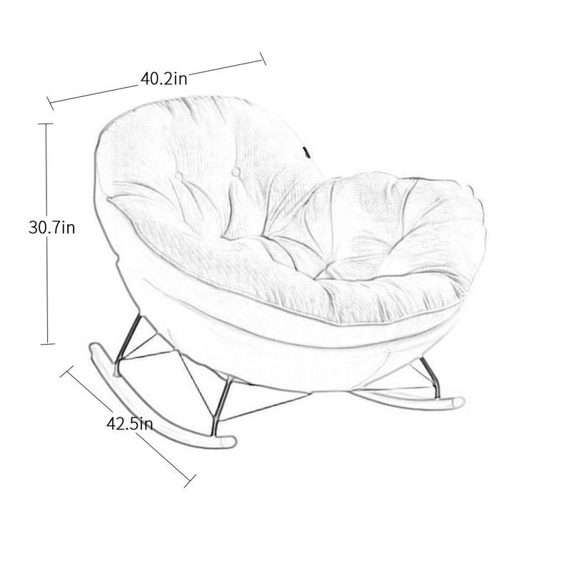 Chaise berçante en escargot de qualité