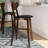 Upholstered Faux Leather Counter Stool with Solid Wood Frame-43741951