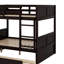 Lit double superposé au dessus d'un lit double avec lit gigogne-910878208