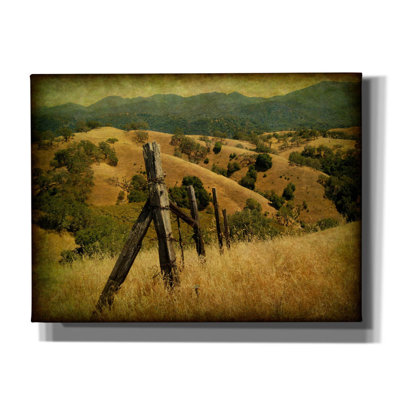 Weathered Ranch Fence' by William Guion, Canvas Wall Art