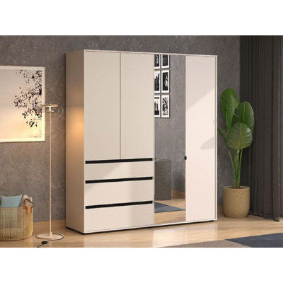 3 Door Manufactured Wood Wardrobe