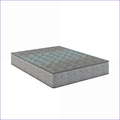 Mattresses, Restonic Comfort Care Twin Medium Hybrid 11” Mattress with Pocketed Coils | Foam | Grey+Blue