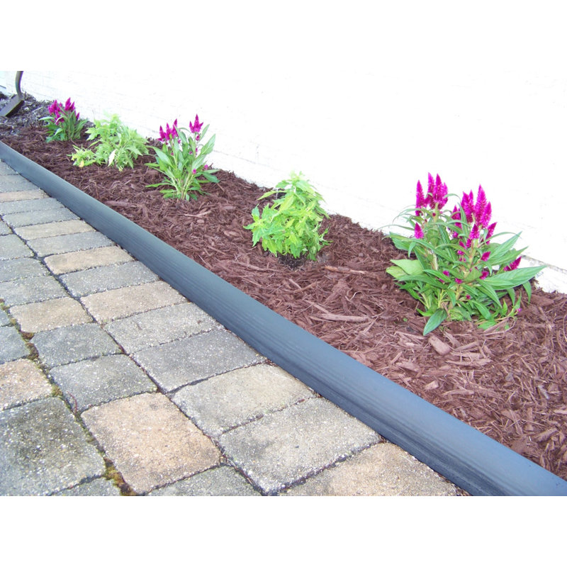 Vinyl Lawn Edging, Black, 1.5" H x 240" W x 1.5" D