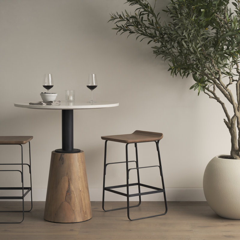 Lada Counter Stool with Metal Frame, Counter Stool (25” Seat Height)
