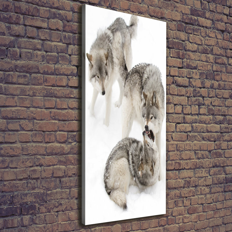 Gray Wolves - Wrapped Canvas Print