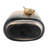 Placida Decorative Glam Glass and Metal Round Modern Vase with Textured Metallic Accent-86748930