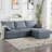 93.7” Sectional Sofa with ottoman-952721956
