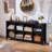 Farmhouse Wood Long Storage Organizer Bookcase-1980090-33435129