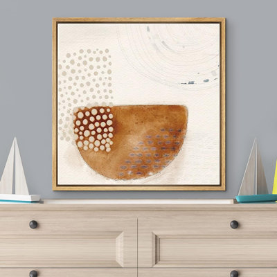 «Faded Brown Aquarelle Semi Circle & Dots Geometric Shapes Images Modern Art Mid-Century Modern» sur