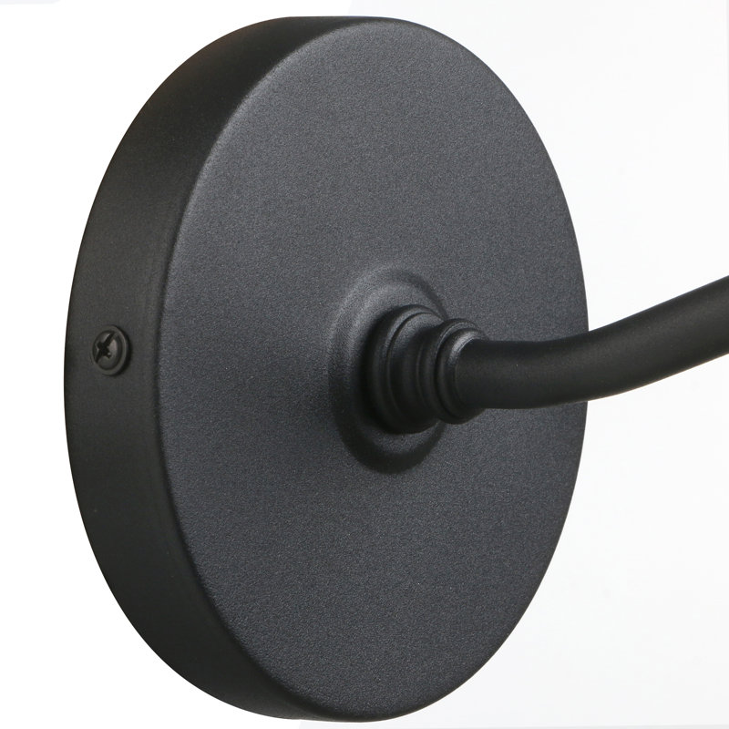 Ina Glass Armed Sconce, Black