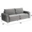 Chaise de salon en velours gris avec coussins en mousse D16 de configuration classique: coussin