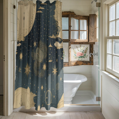 Mowlud Abstract Shower Curtain