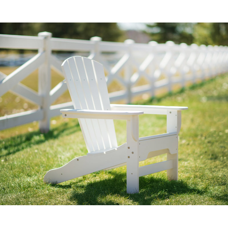Chaise Adirondack en plastique / résine Willene, Blanc